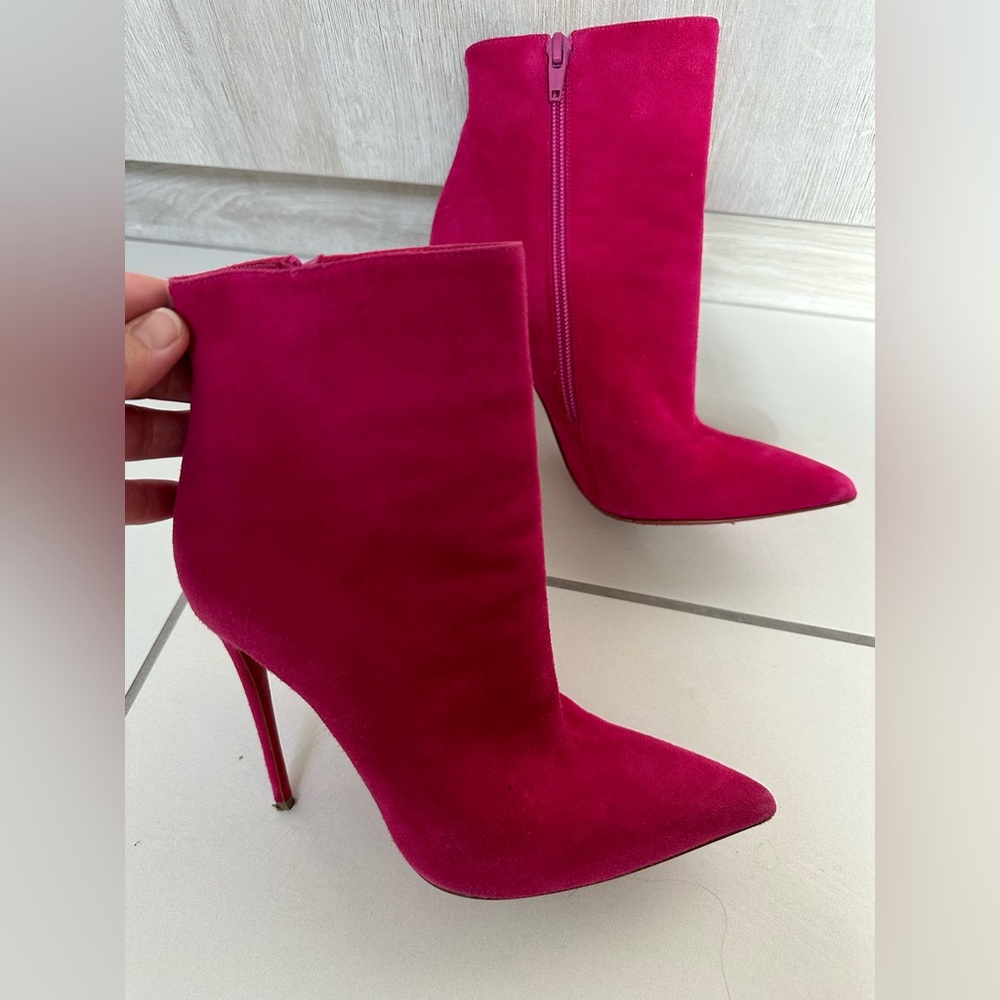 Christian Loubotin Suede Boots